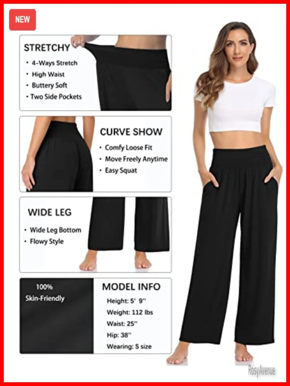 Wide Leg Pants Casual Loose Yoga Sweatpants Comfy Lounge Pajama Flowy Pants